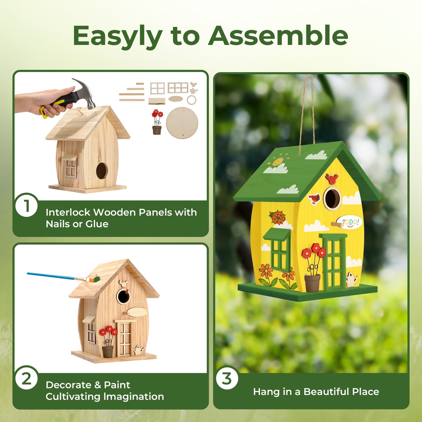 Wooden DIY Bird House