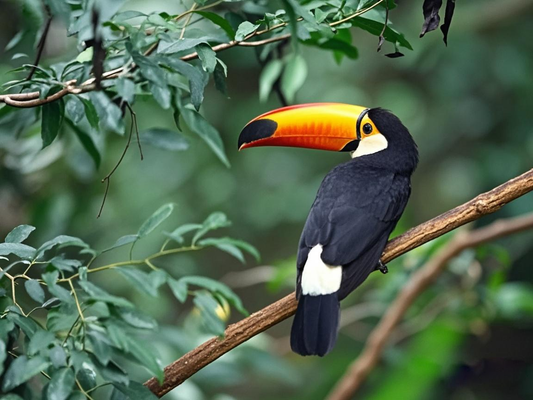 A toucan’s lightweight keratin beak accounts for only 5% of its body weight.