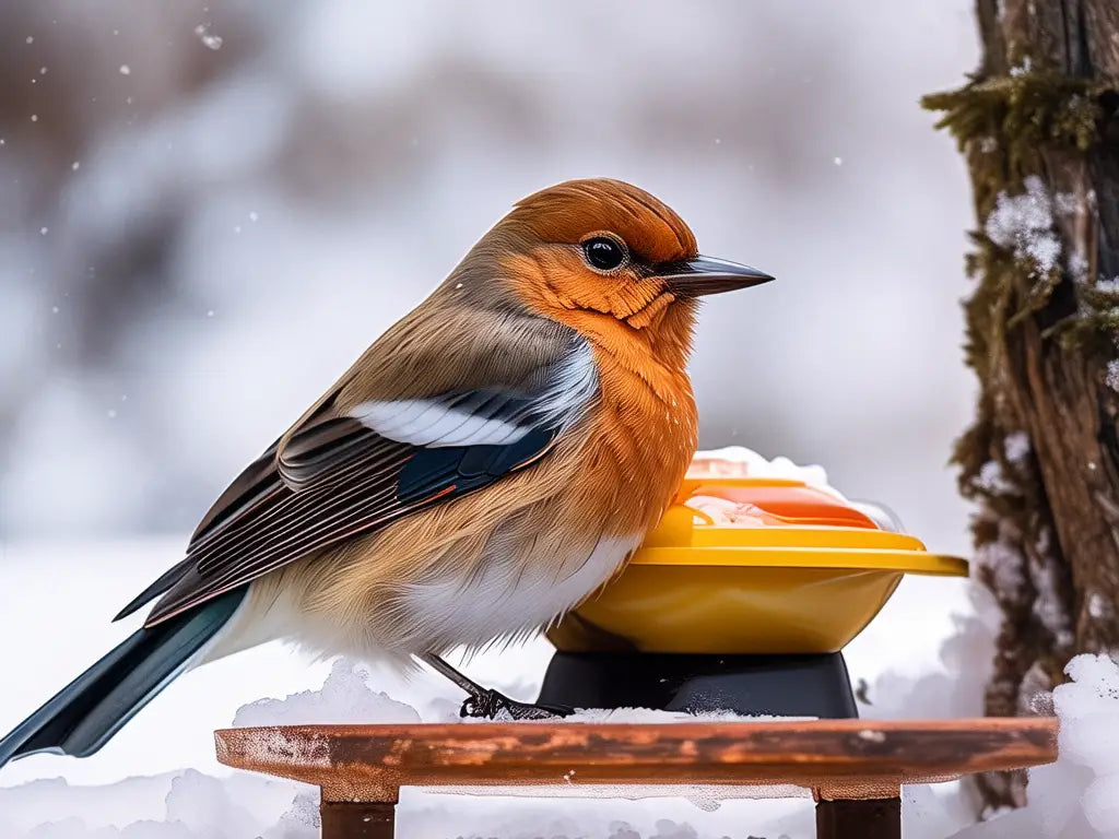 Who visits the bird feeder?