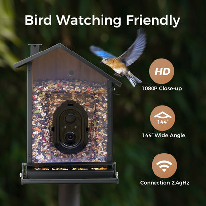 Bamboo Squirrel-Proof Bird Feeder