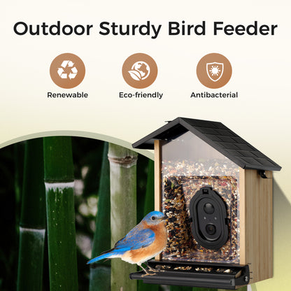 Bamboo Squirrel-Proof Bird Feeder