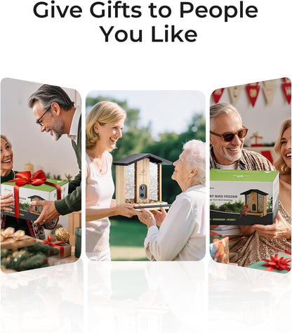 TT Nature Smart Bird Feeder with AI Camera - Ideal Birdwatching Gift for Nature Lovers
