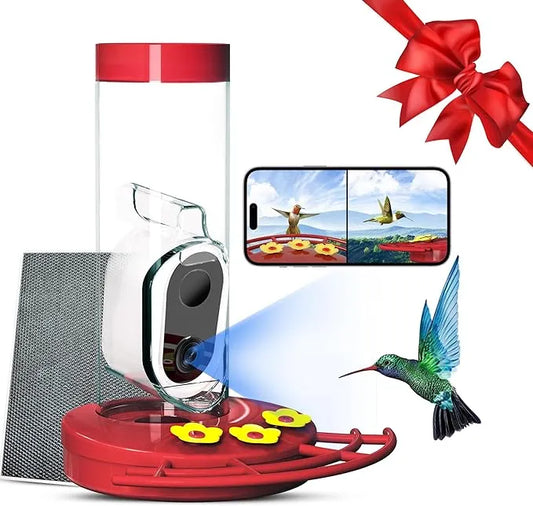 Smart Solar Hummingbird Feeder with AI Camera (20 oz)